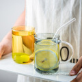 Colored Glass Cups with Wide Mouth Glass mug